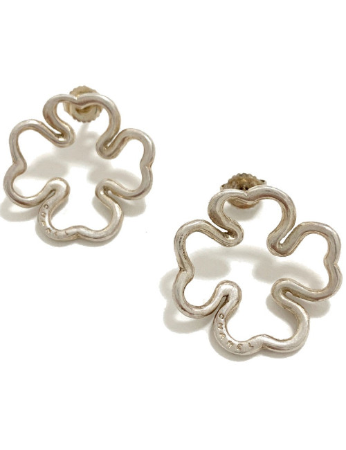 Boucle d'oreille CHANEL argent occasion