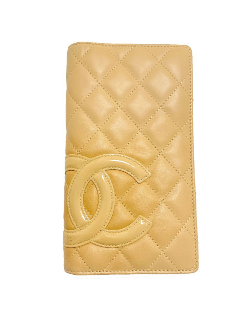 Portefeuille CHANEL Cambon beige