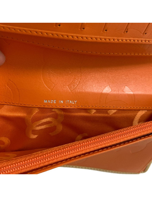 Portefeuille CHANEL cuir d'agneau beige matelassé