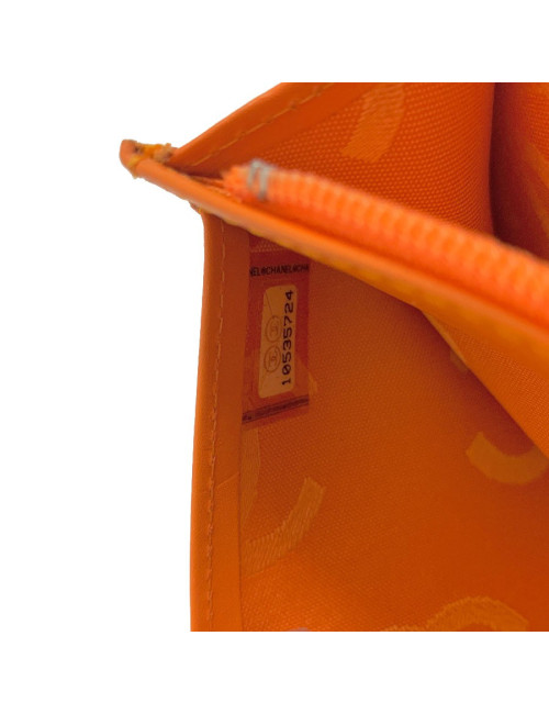 Portefeuille CHANEL cuir d'agneau beige matelassé