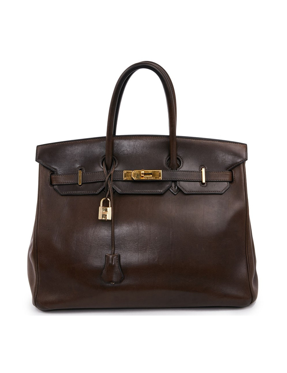Birkin 35 HERMES veau barenia marron