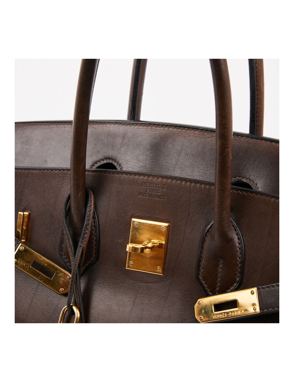 Birkin 35 HERMES veau barenia marron