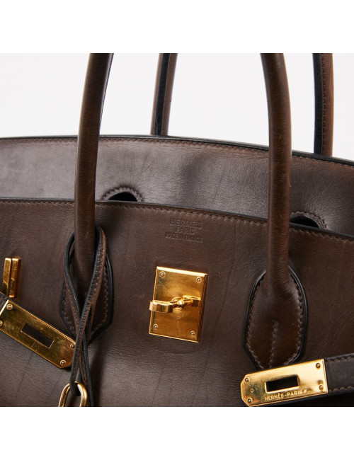Birkin 35 HERMES veau barenia marron