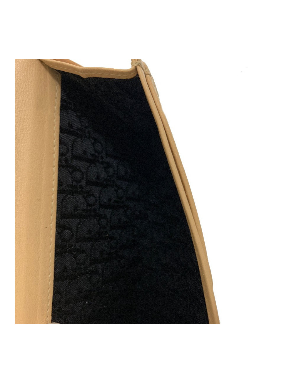 Portefeuille DIOR toile et cuir imprimé écossais vintage