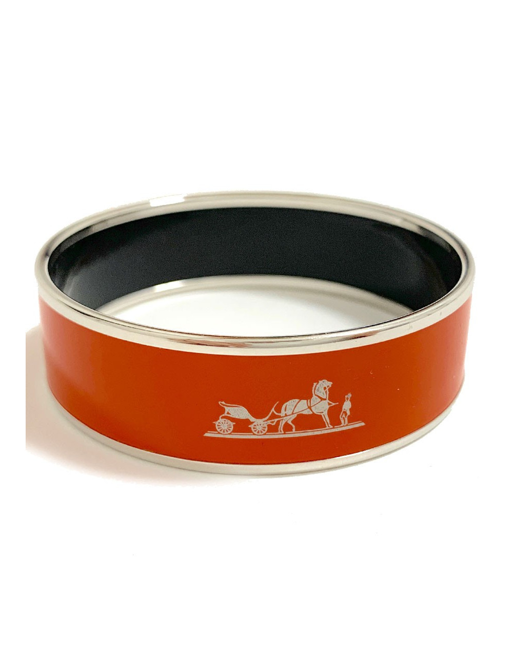 Bracelet en émail HERMES orange