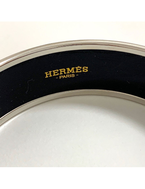 Bracelet HERMES émail orange modèle calèche