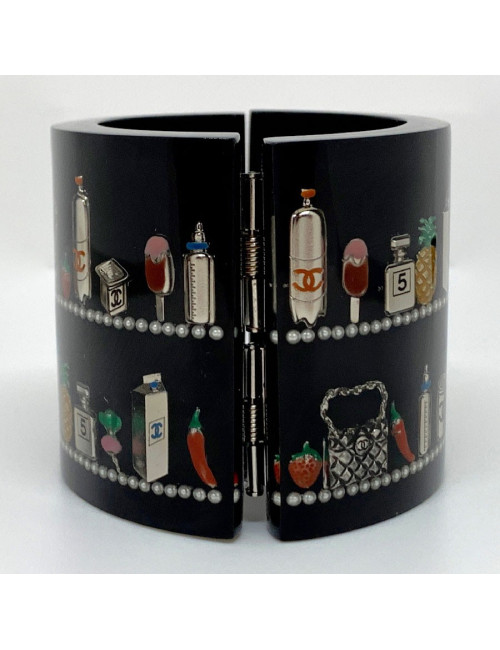 Manchette CHANEL plexi noir Collector