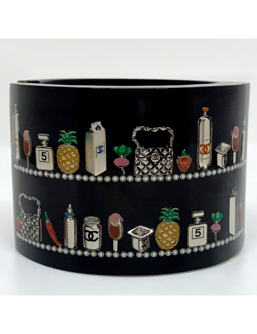 Manchette CHANEL plexi noir Collector