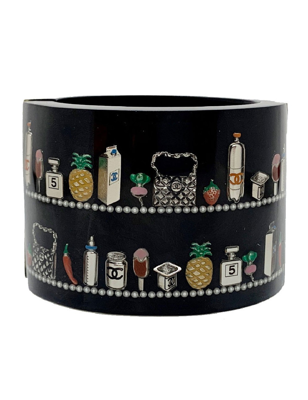 Manchette CHANEL plexi noir Collector