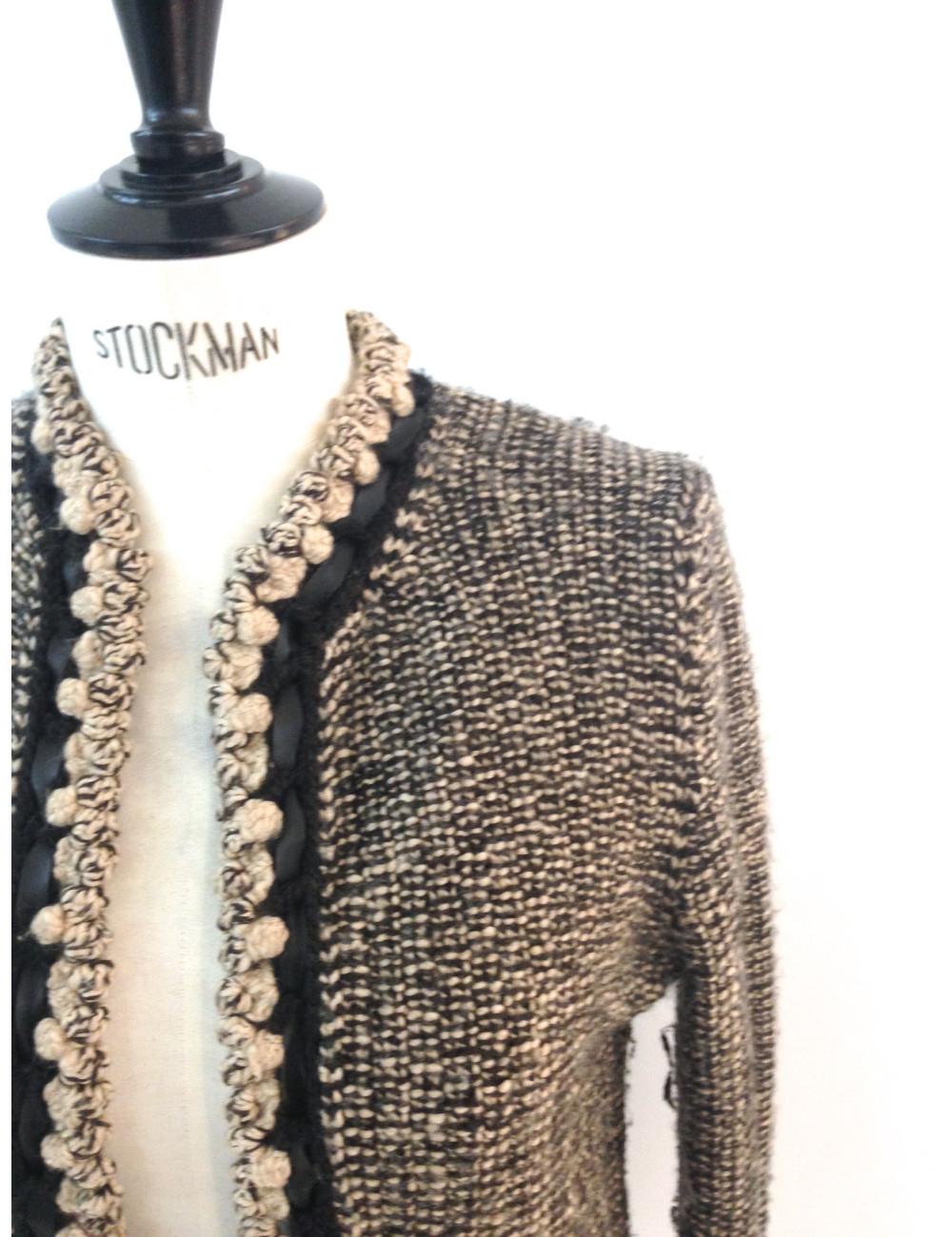 Veste CHANEL en laine et poil de chameaux  T 42 