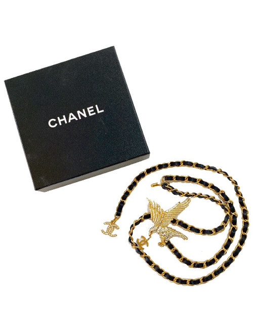 Ceinture vintage CHANEL chaine et cuir