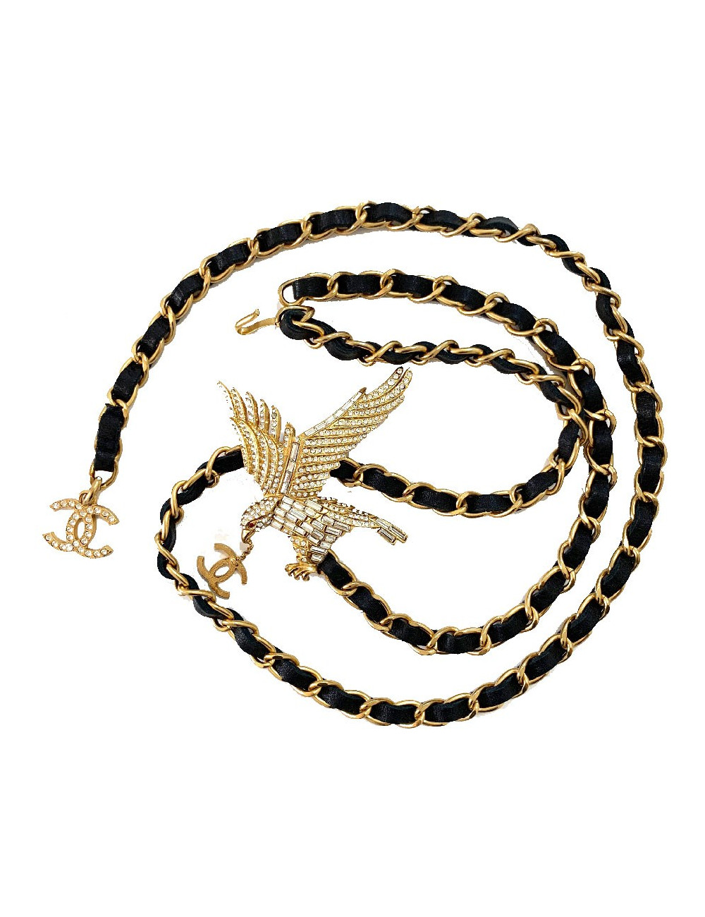 Ceinture vintage CHANEL chaine et cuir