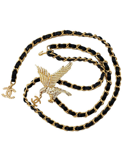 Ceinture vintage CHANEL chaine et cuir