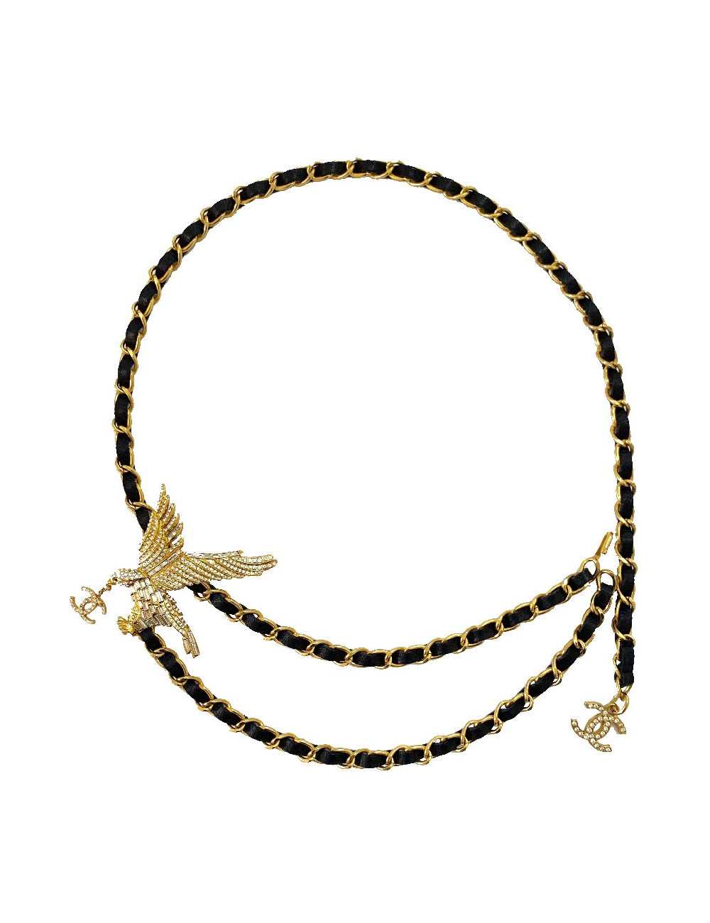 Ceinture vintage CHANEL chaine et cuir