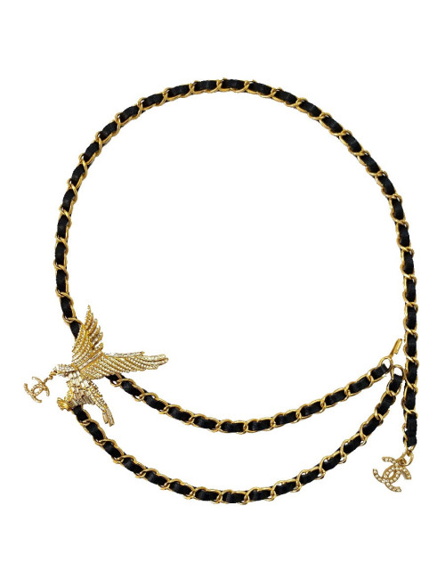 Ceinture vintage CHANEL chaine et cuir