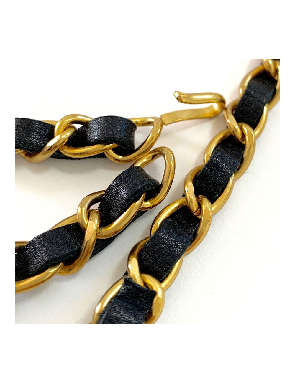 Ceinture vintage CHANEL chaine et cuir