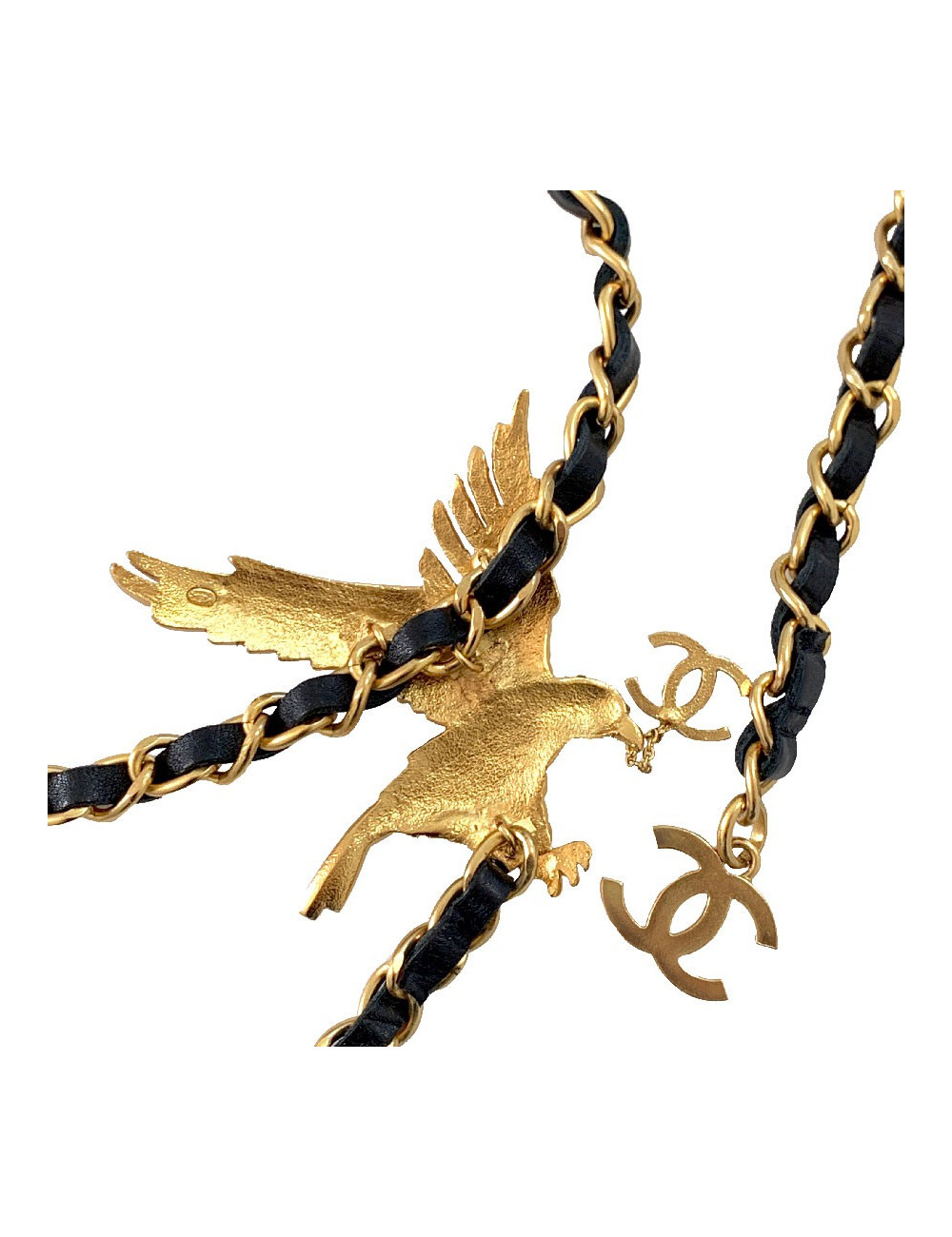 Ceinture vintage CHANEL chaine et cuir