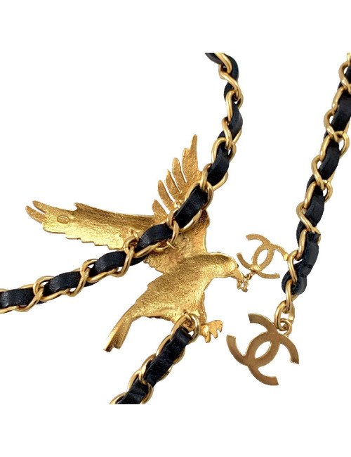 Ceinture vintage CHANEL chaine et cuir