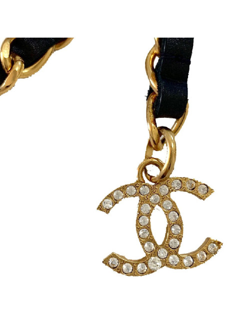 Ceinture vintage CHANEL chaine et cuir