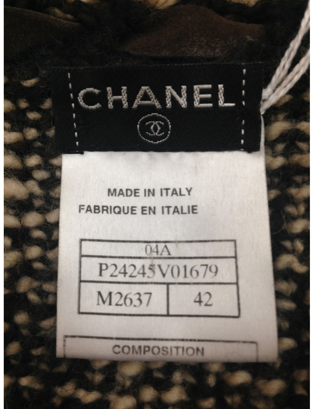 Veste CHANEL en laine et poil de chameaux  T 42 