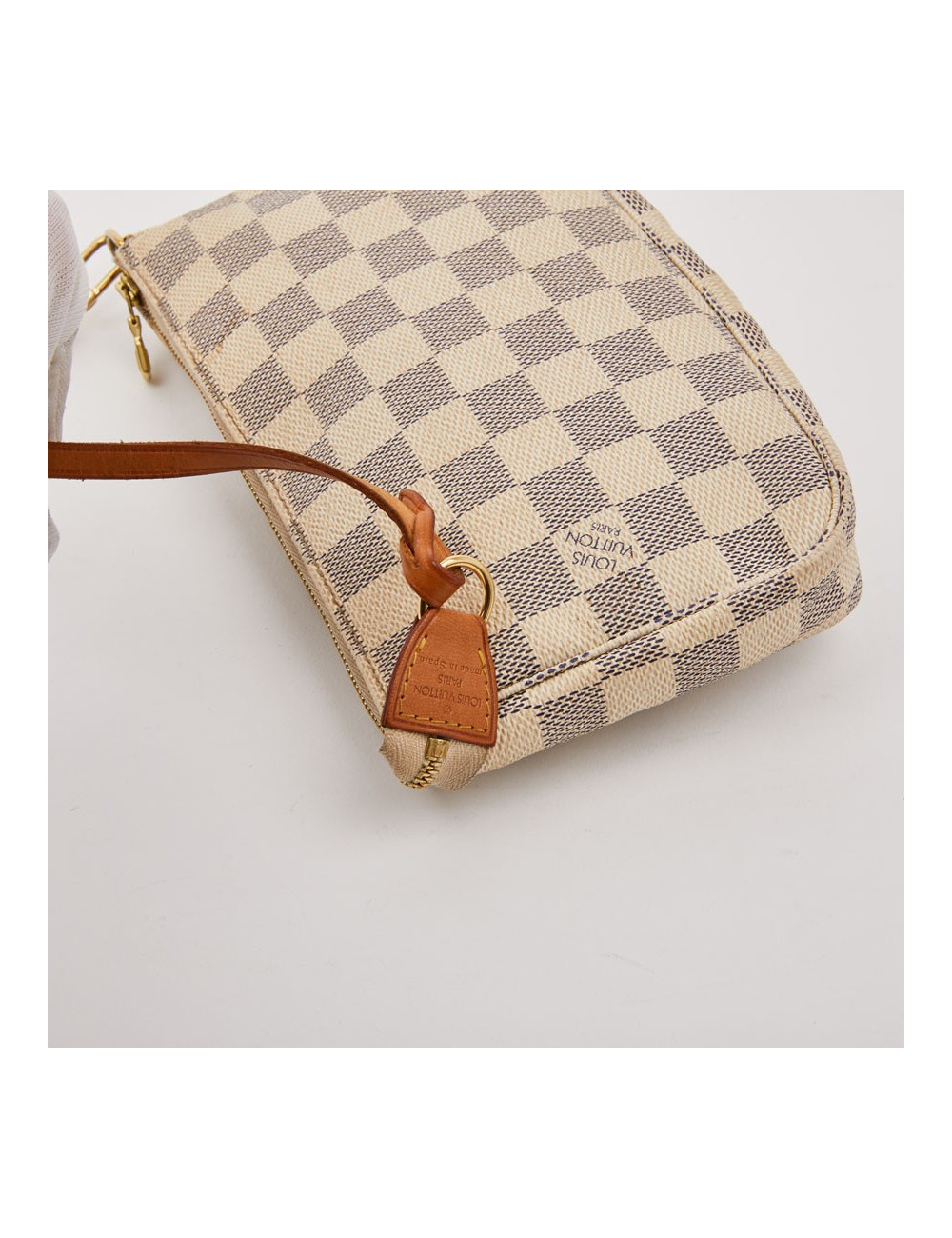 Pochette accessoires LOUIS VUITTON toile damier Azur