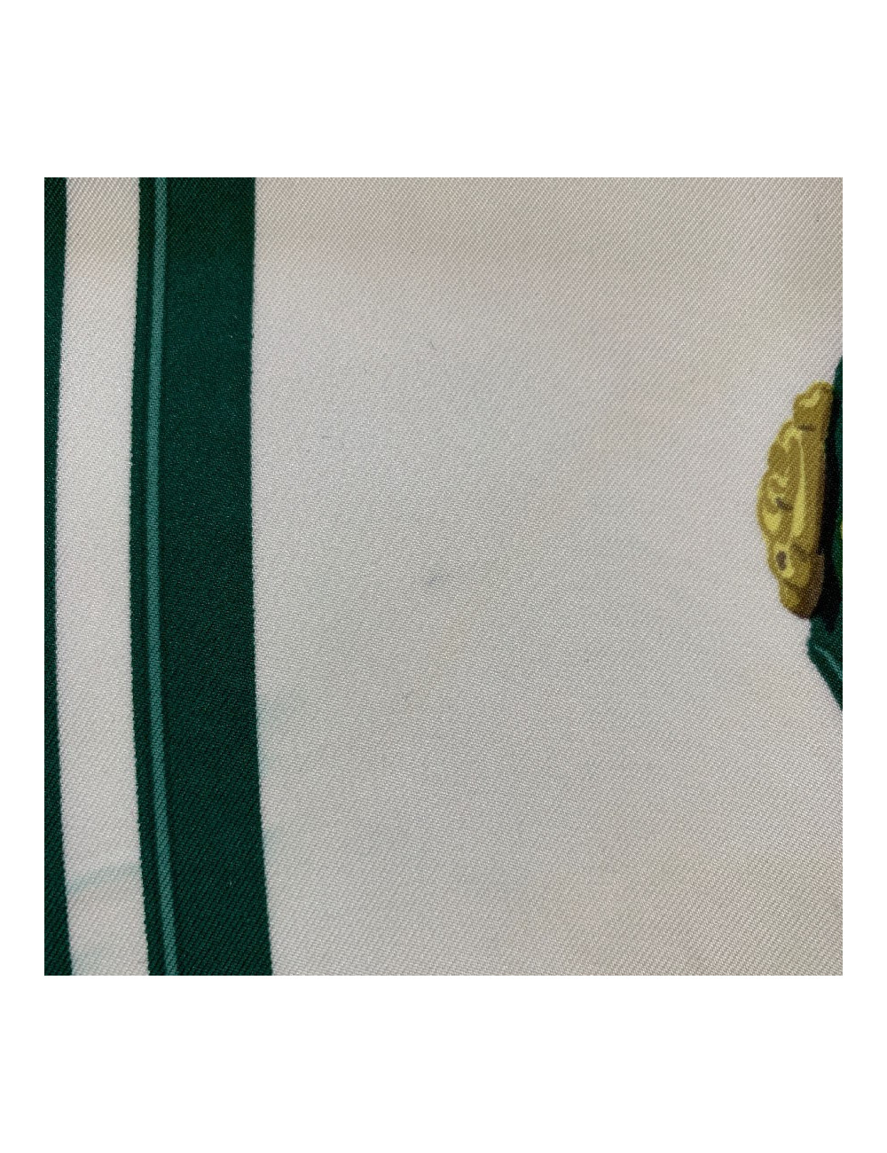 Carré HERMES Brides de Gala vert et blanc en soie