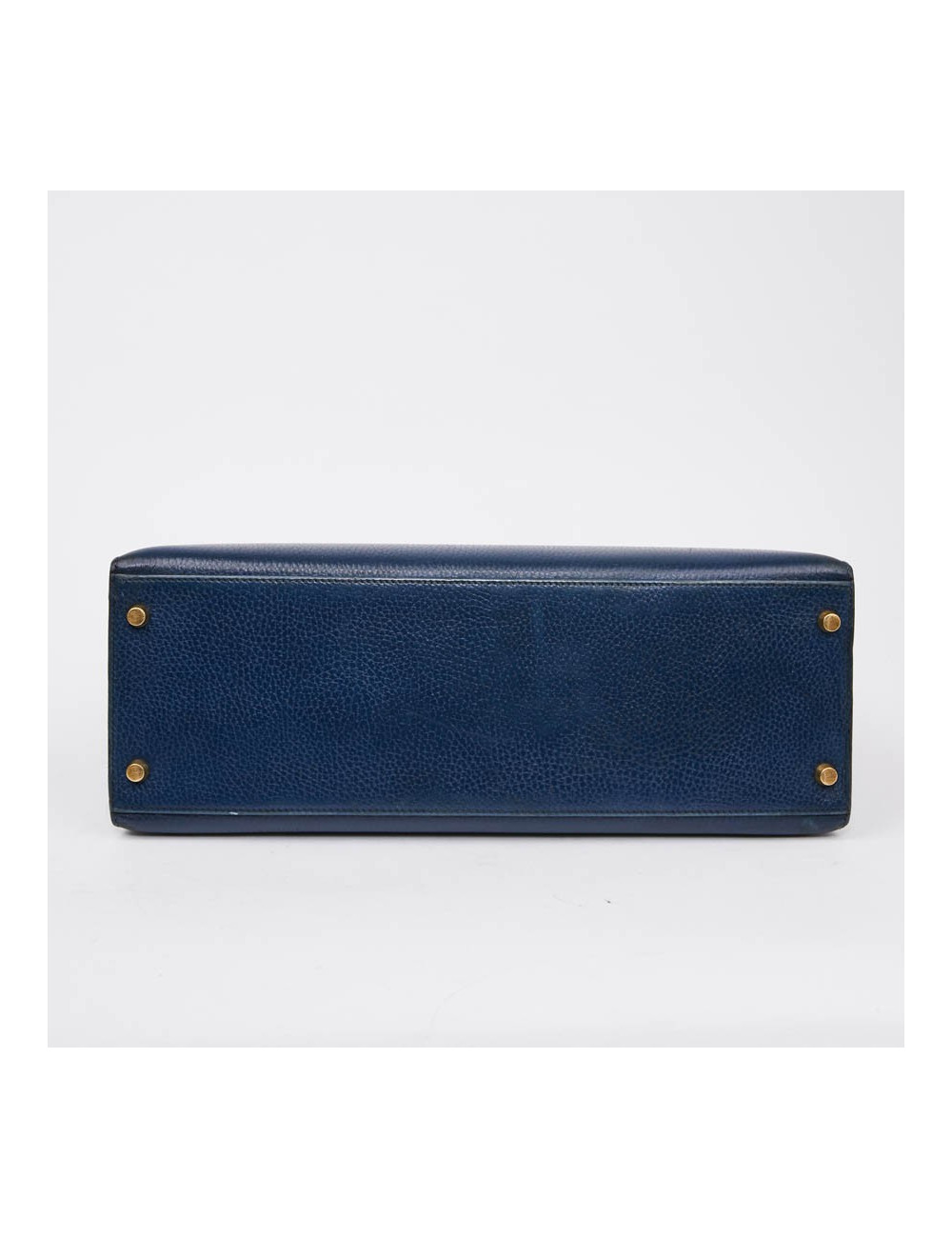 Kelly 35 sellier HERMES cuir  bleu de Prusse 