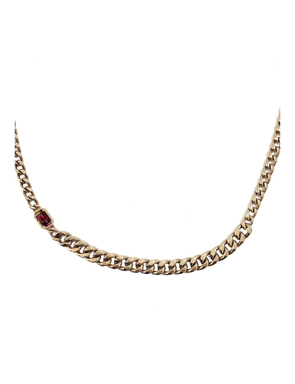 CHANEL stones and gilded metal long necklace
