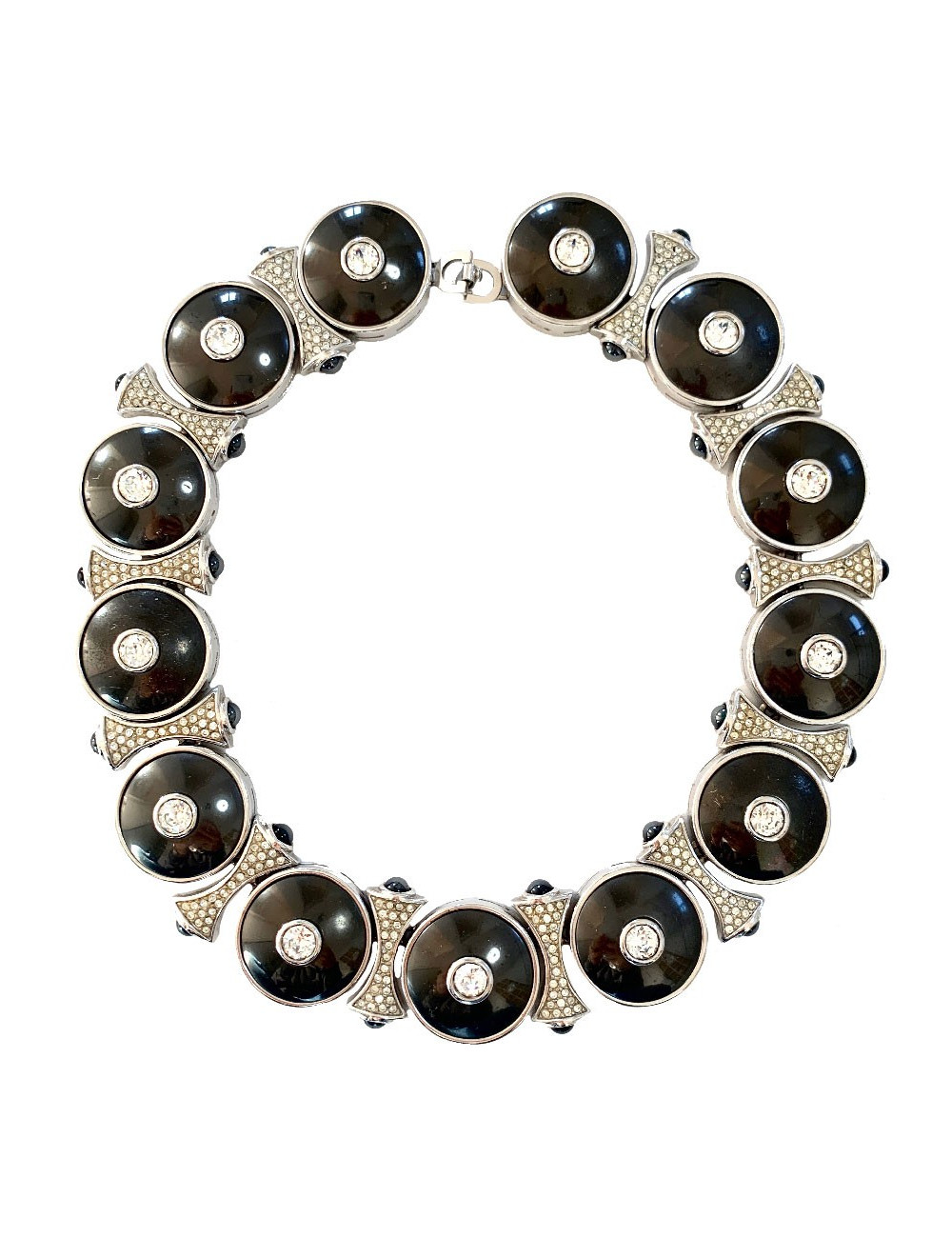 Collier DIOR argent et strass