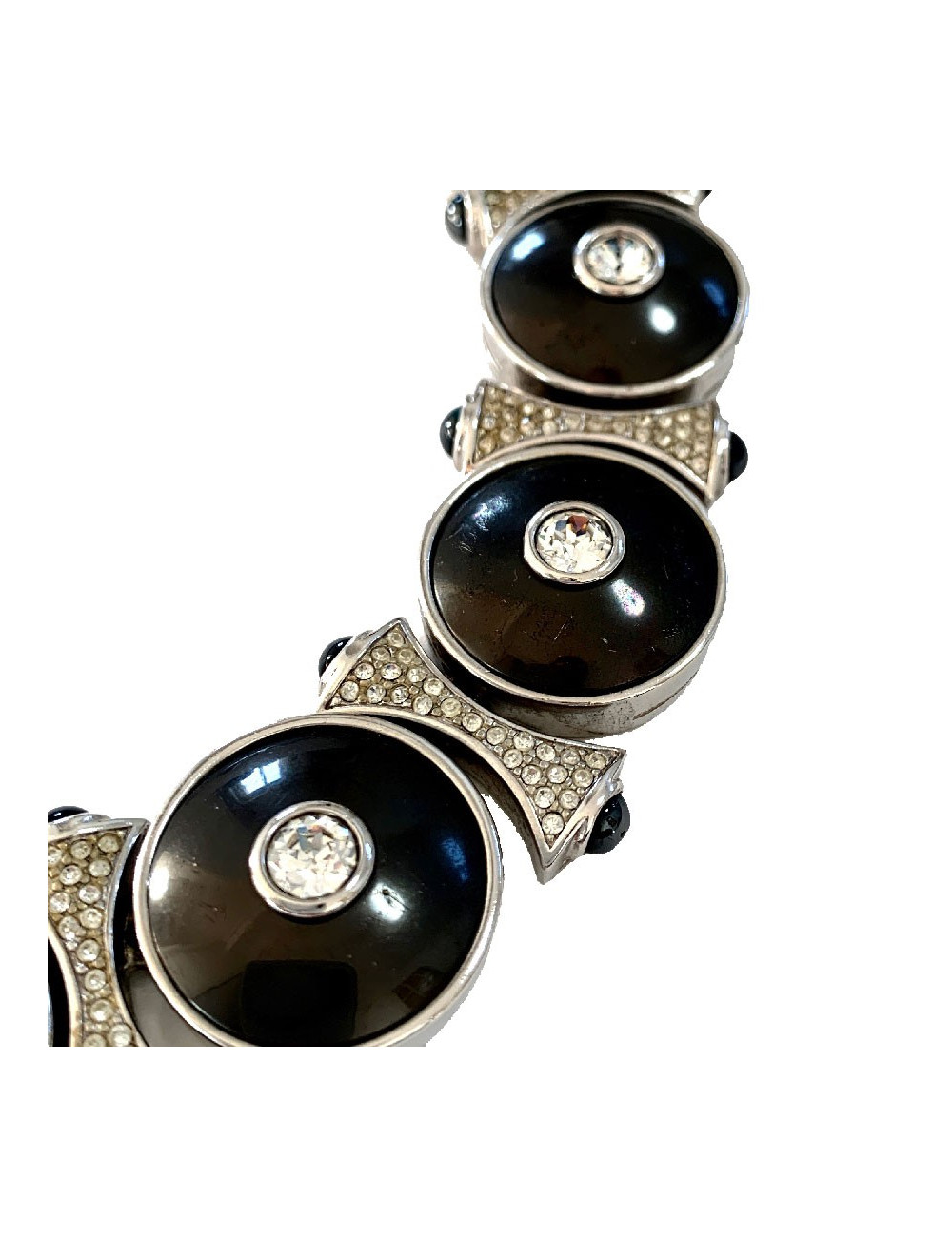 Collier DIOR argent et strass