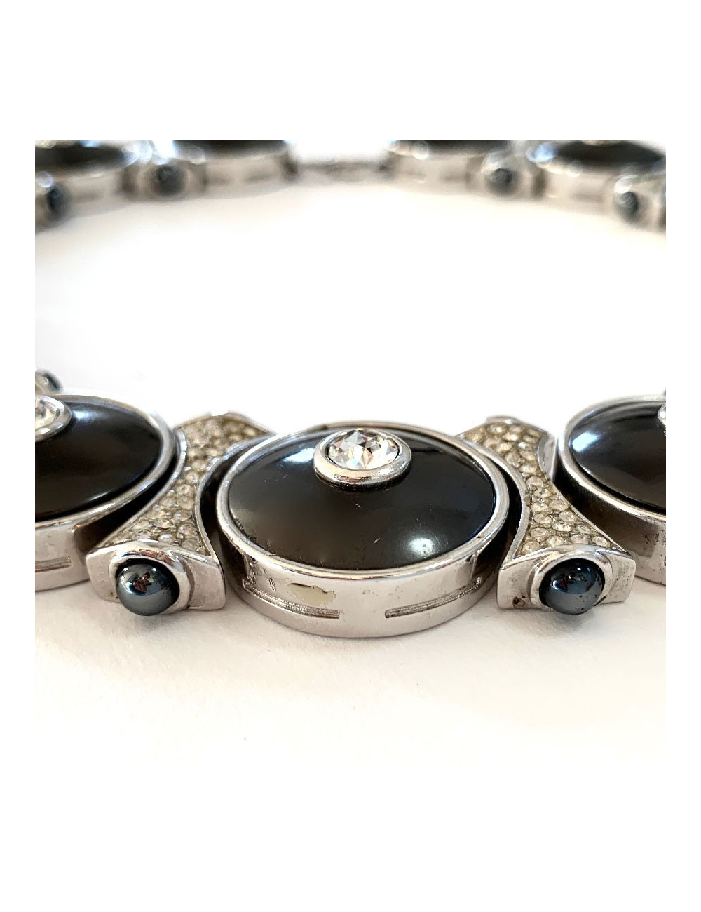 Collier DIOR argent et strass