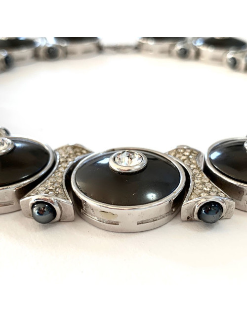 Collier DIOR argent et strass