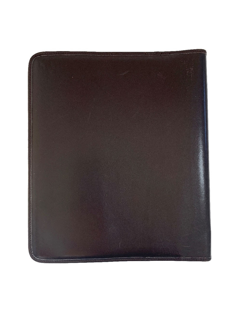 CHRISTIAN DIOR vintage directory cover in dark brown leather