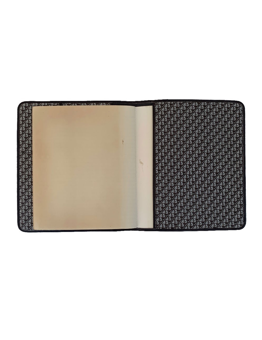 CHRISTIAN DIOR vintage directory cover in dark brown leather