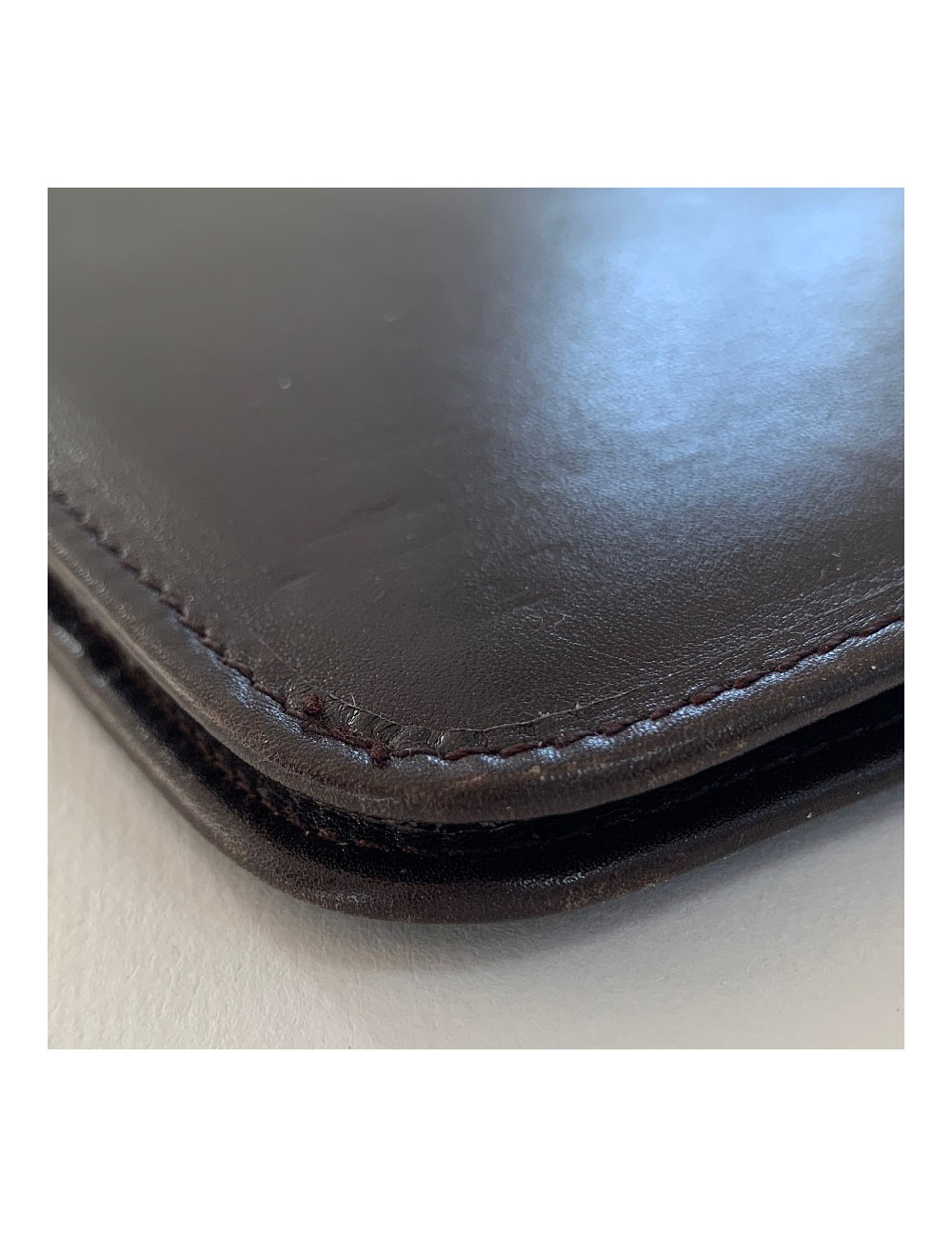 CHRISTIAN DIOR vintage directory cover in dark brown leather