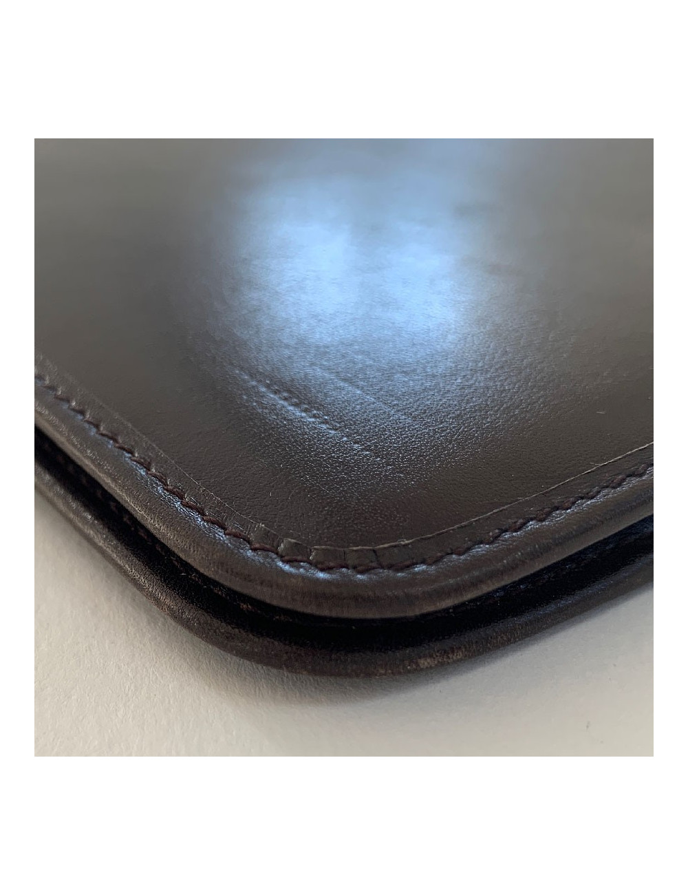 CHRISTIAN DIOR vintage directory cover in dark brown leather