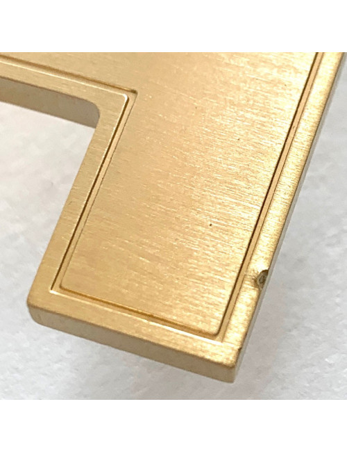 Boucle H HERMES métal doré mat