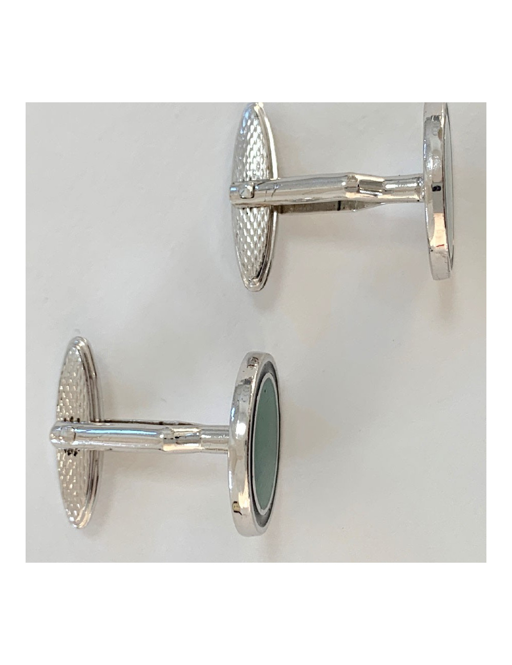 bouton de manchette DUNHILL couleur émeraude