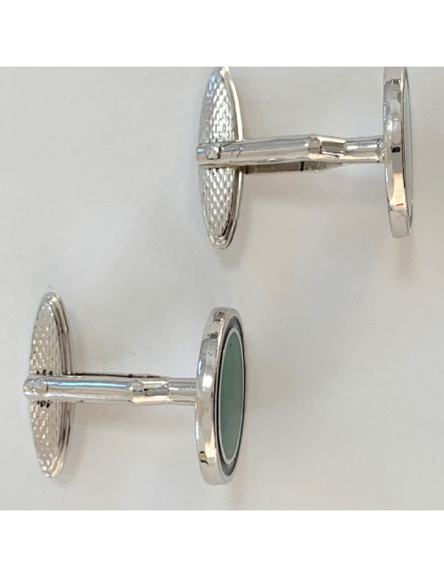 bouton de manchette DUNHILL couleur émeraude