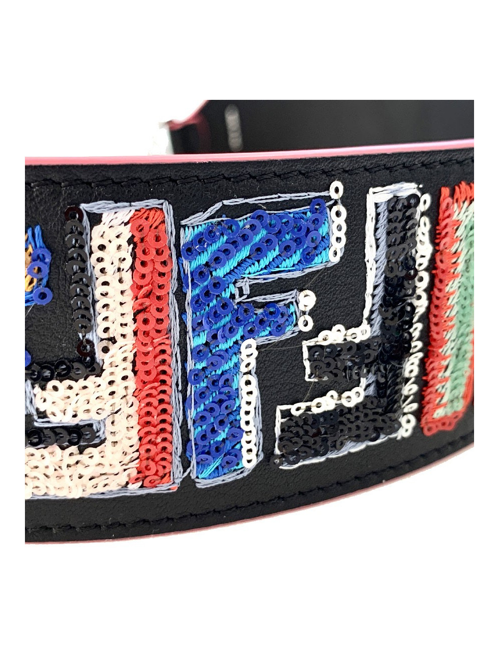 Bandoulière strap FENDI sequins multicolores