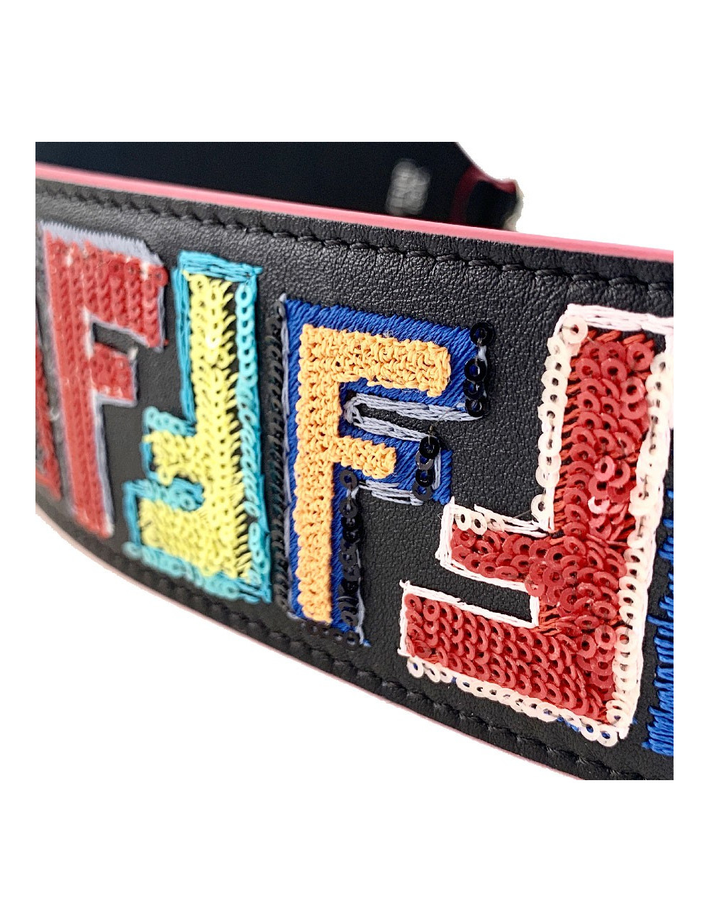 Bandoulière strap FENDI sequins multicolores