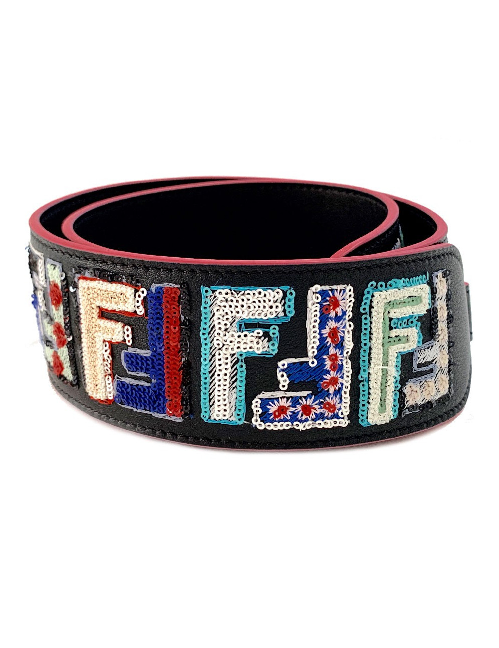 Bandoulière strap FENDI sequins multicolores