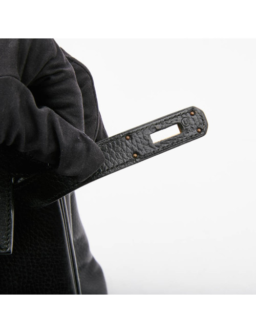 Kelly 32 HERMES cuir grainé noir 