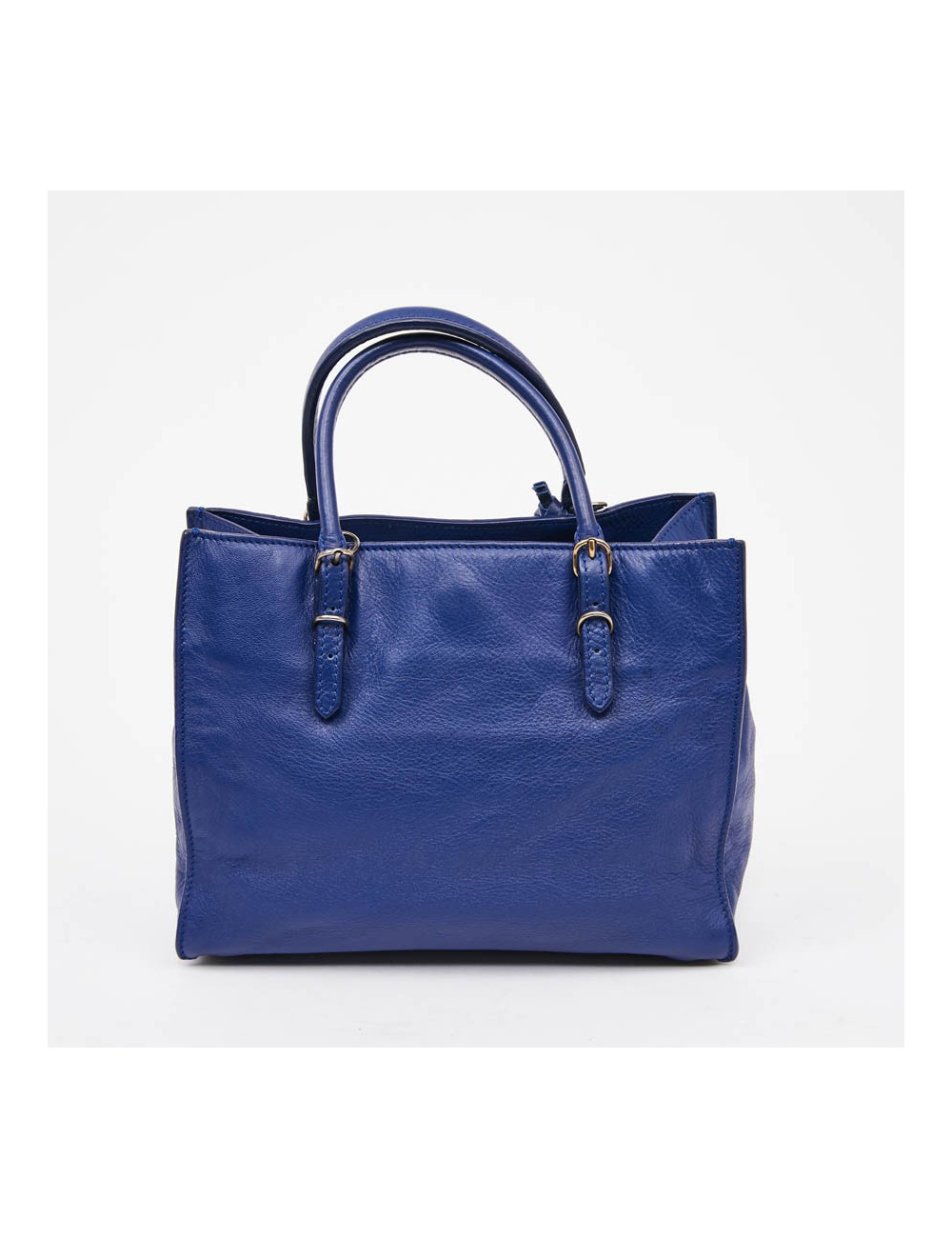 mini sac BALENCIAGA cuir bleu encre 