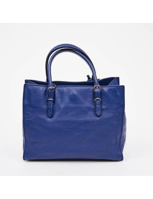mini sac BALENCIAGA cuir bleu encre 