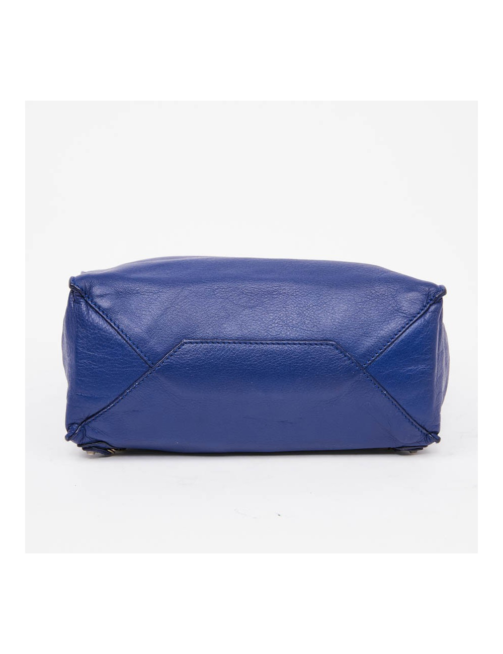 mini sac BALENCIAGA cuir bleu encre 