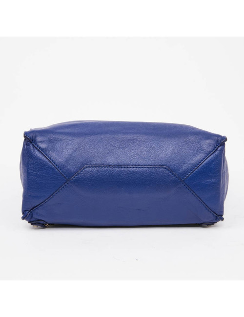 Mini City Bag BALENCIAGA cuir bleu encre 