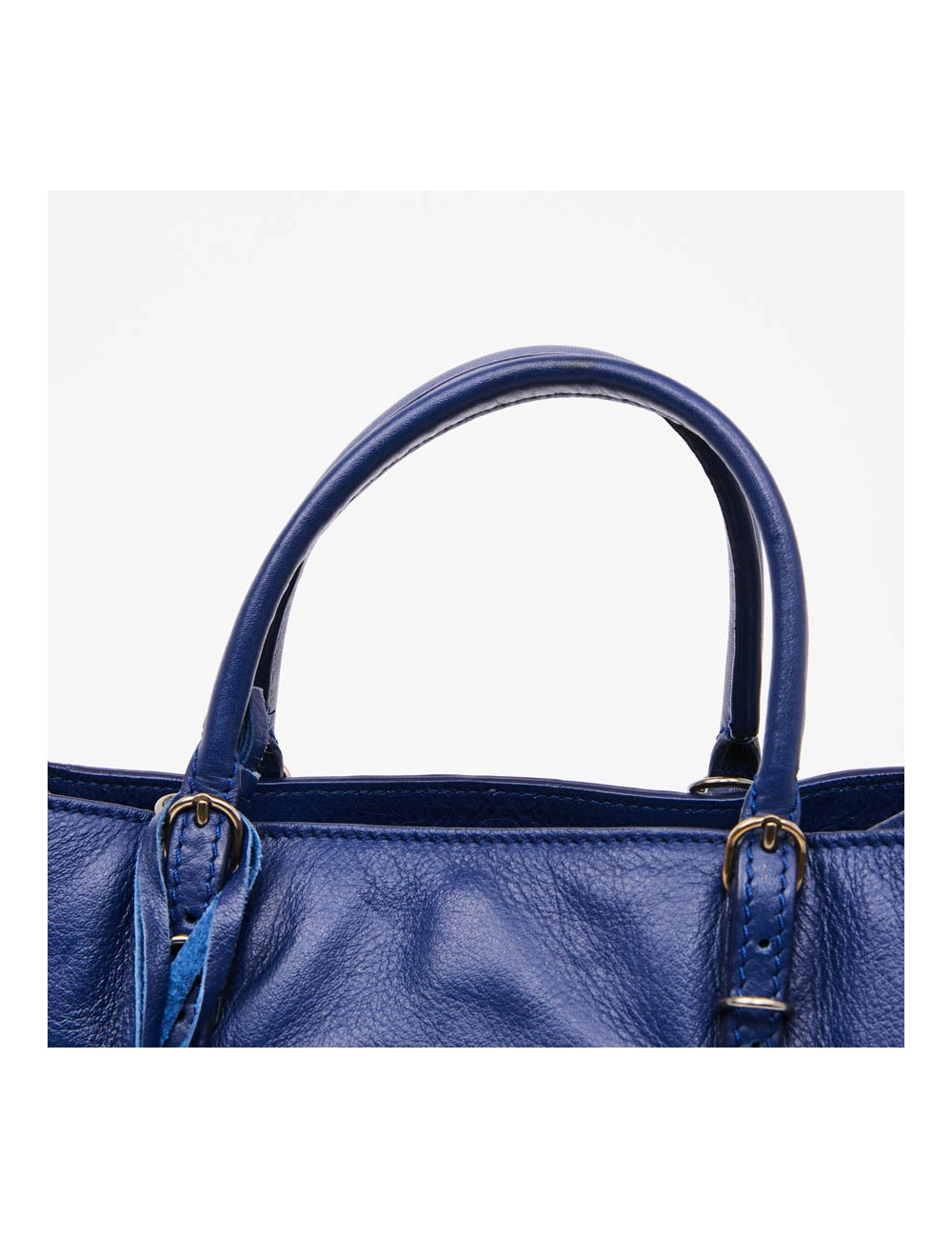 Mini City Bag BALENCIAGA cuir bleu encre 