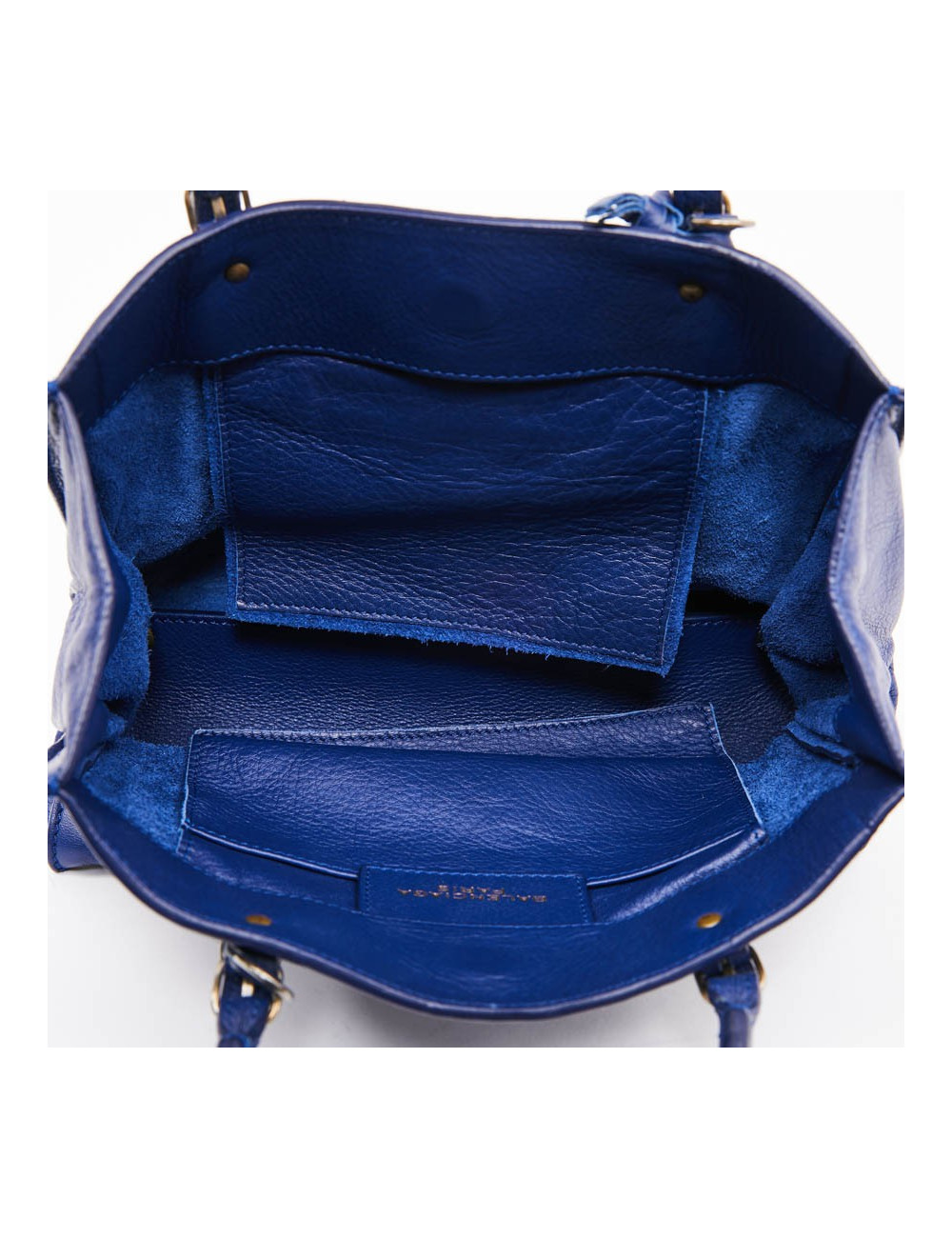 mini sac BALENCIAGA cuir bleu encre 