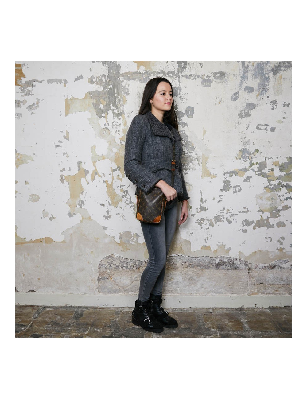 Sac bandoulière LOUIS VUITTON en toile marron